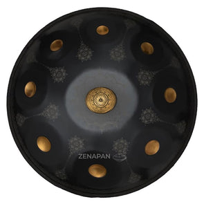 Handpan, frequence 432hz, frequence 440hz, hang drum, hang, gamme Ré mineur Kurd, Zenapan, Do majeur, handpan origine, acheter handpan, couleur noir